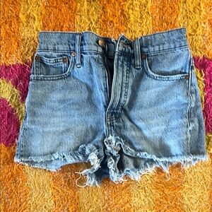 Madewell shorts Denim Frayed Hem